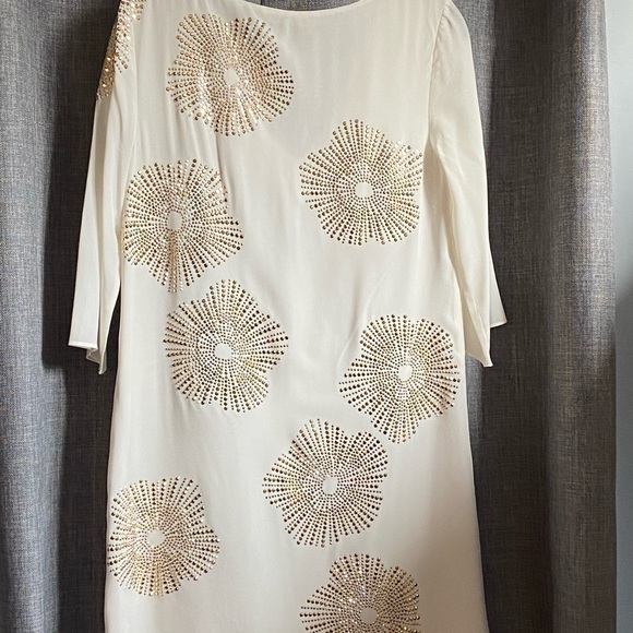 Trina Turk Glitterati gold Embellished Dress Size 2 - Picture 5 of 7